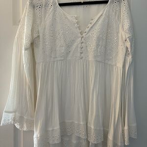 Free People ivory blouse. Size small.